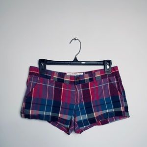Flashy Plaid Short Shorts